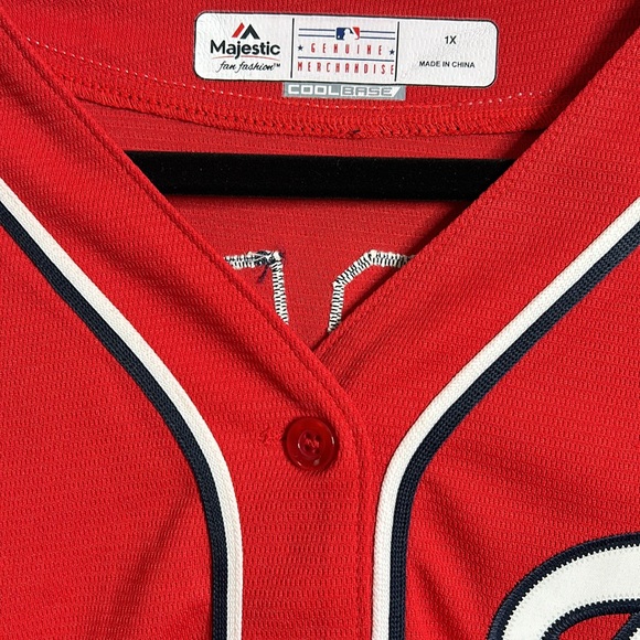 NWOT Majestic MLB Genuine Merchandise Womens Nationals Bryce Harper Jersey 1X - Picture 4 of 6